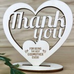 Godmother Gifts Engraved Heart Plaque Thank You Gifts