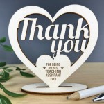 THANK YOU GIFT For Teaching Assistant Wooden Engraved Sign