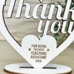 THANK YOU GIFT For Teaching Assistant Wooden Engraved Sign