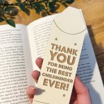 Best Childminder Gifts Wood Bookmark Thank You Gift For Him Her