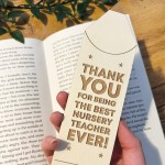 Nursery Teacher Gifts Wood Bookmark Thank You Gift For Him Her