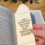  Teacher Gifts Wood Bookmark Thank You Gift For Him Her