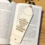  Teacher Gifts Wood Bookmark Thank You Gift For Him Her