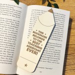 Teaching Assistant Gift Wood Bookmark Thank You Gift For Him Her