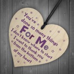 Special Thank You Friend Gift Wooden Heart Hanging Sign