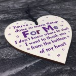 Special Thank You Friend Gift Wooden Heart Hanging Sign