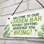 Garden Bar Sign Hanging Door Wall Home Bar Sign Alcohol Sign 