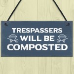 Funny Garden Sign Hanging Wall Door Sign Garden Shed Plaque