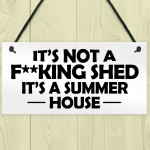 Funny Summerhouse Sign Joke Shed Sign Hanging Wall Door Plaque