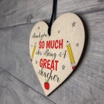 Thank You Teacher Gifts Wood Heart Teacher Appreciation Gifts