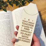 Teacher Gifts For Men And Women Poem Wood Bookmark Thank You