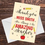 Teacher Cards From Children Personalised Appreciation Cards