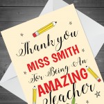 Teacher Cards From Children Personalised Appreciation Cards