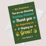 Thank You Teacher Card Teaching Assistant Personalised Cards