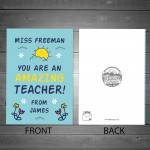 Teacher Leaving Cards Personalised Thank You Teacher Cards