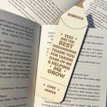 Personalised Best Childminder Gift Engraved Wood Bookmark