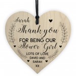 Personalised Thank You Gift For Flower Girl Heart Wedding Gift