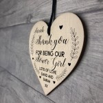 Personalised Thank You Gift For Flower Girl Heart Wedding Gift