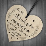 Personalised Thank You Gift For Maid Of Honour Wood Heart