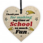 Thank You Gift for Nursery Teacher Leaving Pre School Wood Heart