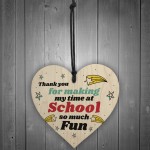 Thank You Gift for Nursery Teacher Leaving Pre School Wood Heart