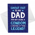 Funny Dad Birthday Card Rude Witty Comedy Humour Cheeky