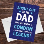 Funny Dad Birthday Card Rude Witty Comedy Humour Cheeky