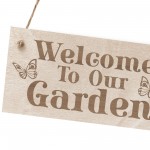 Garden Hanging Welcome Plaques Engraved Garden Shed Home