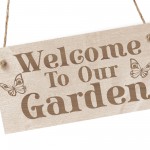 Garden Hanging Welcome Plaques Engraved Garden Shed Home