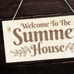 Summer House Home Decor Hanging Plaque Wooden Garden Sign