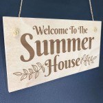 Summer House Home Decor Hanging Plaque Wooden Garden Sign