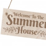 Summer House Home Decor Hanging Plaque Wooden Garden Sign