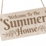 Summer House Home Decor Hanging Plaque Wooden Garden Sign