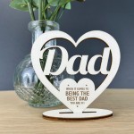 Happy Fathers Day Gift Dad Gift Freestanding Wood Heart