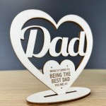 Happy Fathers Day Gift Dad Gift Freestanding Wood Heart