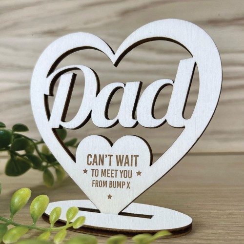 Red Ocean Dad Gifts From Bump Freestanding Heart Dad Gift