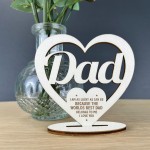 Special Dad Gift Birthday Fathers Day Wood Standing Plaque