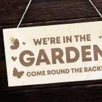 Garden Hanging Plaque For Gate Fence Engraved Wooden Sign