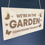 Garden Hanging Plaque For Gate Fence Engraved Wooden Sign