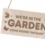 Garden Hanging Plaque For Gate Fence Engraved Wooden Sign