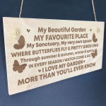 Garden Sign Poem Hanging Garden Shed Fence Summer House Sign