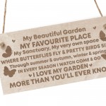 Garden Sign Poem Hanging Garden Shed Fence Summer House Sign