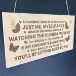 Memorial Garden Hanging Signs For Outside Wooden Engraved