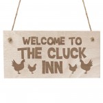 Funny Chicken Coop Sign Novelty Wooden Engraved Chicken