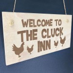 Funny Chicken Coop Sign Novelty Wooden Engraved Chicken