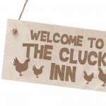 Funny Chicken Coop Sign Novelty Wooden Engraved Chicken