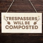 Garden Shed Funny Novelty Hanging Sign Gift For Gardener 