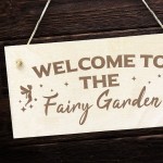 Fairy Garden Sign Engraved Plaque Home Signs Summerhouse Shed