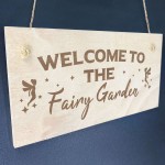 Fairy Garden Sign Engraved Plaque Home Signs Summerhouse Shed