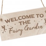 Fairy Garden Sign Engraved Plaque Home Signs Summerhouse Shed